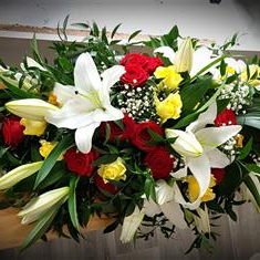 Casket Spray - Lily and Rose