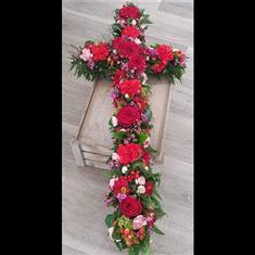 Mixed Floral Cross 3ft