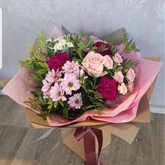 Sweetness and light handtied boxed bouquet 