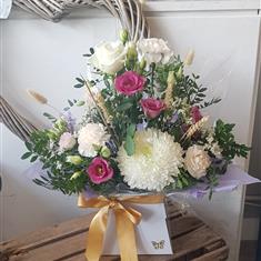 Pastel Garden Flower Arrangement in Gift Box 