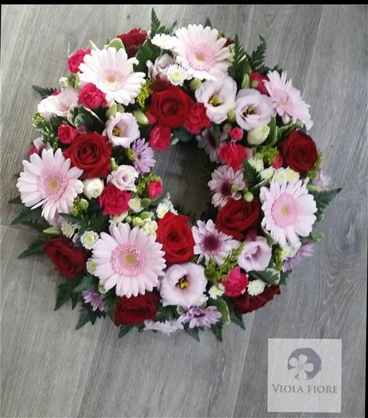Open Wreath Pink & Red