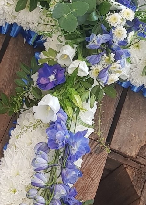 Cross Blue and White
