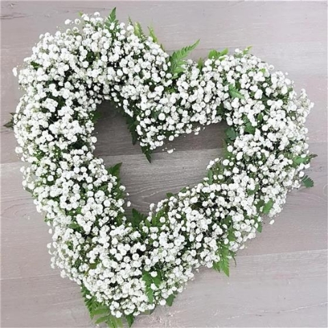 Gypsophylla Heart Wreath