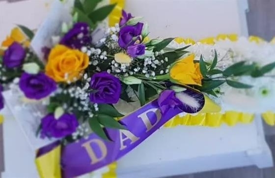 Yellow and Purple Cross